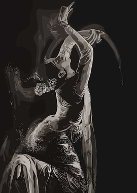 Monochrome Dancer in Motion