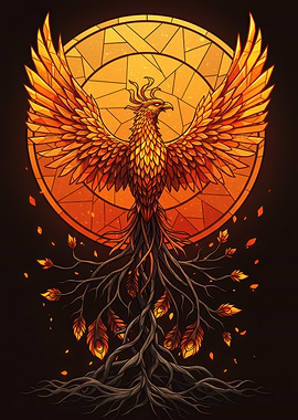 Phoenix Rising from Roots