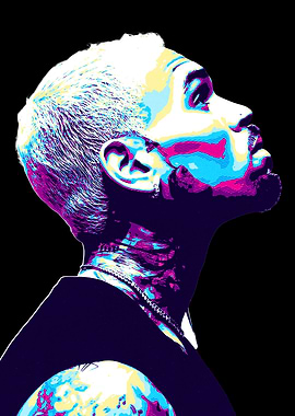 Chris Brown Pop Art