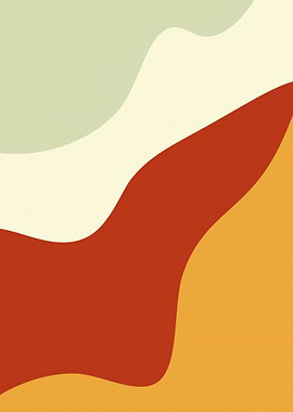 Abstract Retro Color Block Waves
