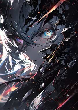 Anime Girl with Piercing Gaze