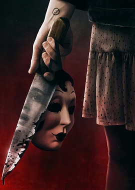 Creepy Mask and Knife