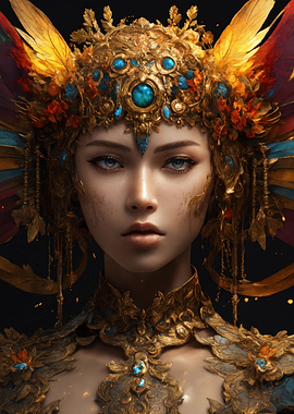 Golden Headdress Portrait
