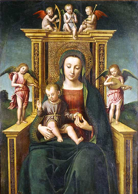 Madonna and Child with Angels Painting