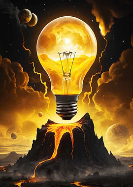 Volcanic Lightbulb Idea
