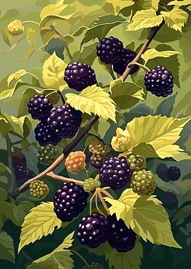Blackberry Branch Illustration