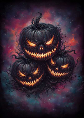 Spooky Stacked Halloween Pumpkins