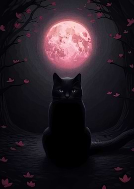 Black Cat Under Pink Moon