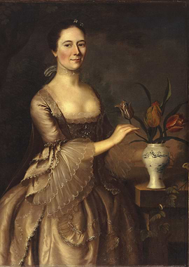Portrait of a Woman with Tulips