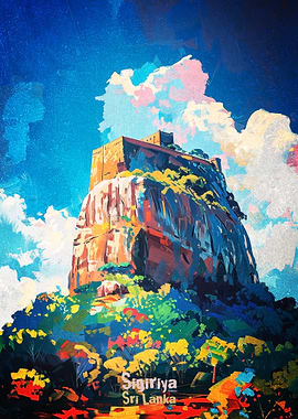 Sigiriya Sri Lanka Travel Poster