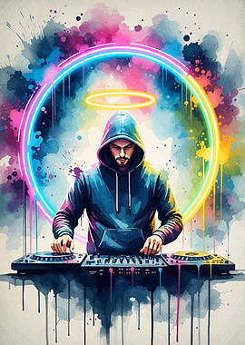 DJ Neon Halo Turntable