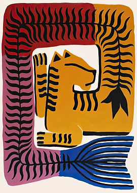 Abstract Tiger Art Print