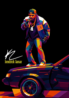 Kendrick Lamar Colorful Pop Art