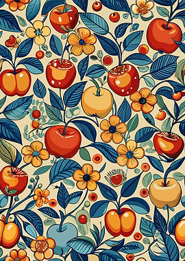 Floral Apple Pattern