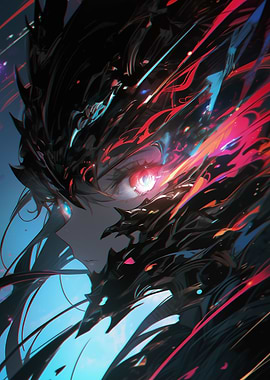 Anime Girl with Dark Hair and Eyes