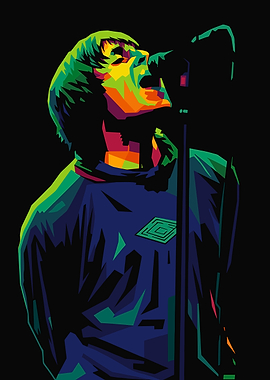 Liam Gallagher Pop Art Portrait