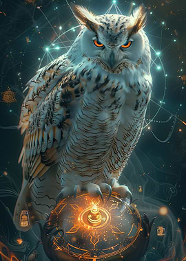 Mystical Owl of the Enchanted Orb
