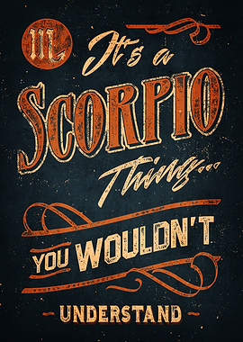 It's a Scorpio Thing Typography Art