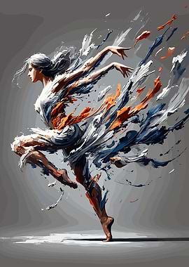Abstract Dancer in Motion