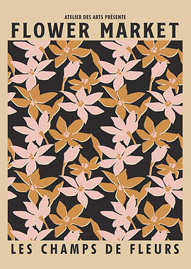 Flower Market Floral Pattern Poster