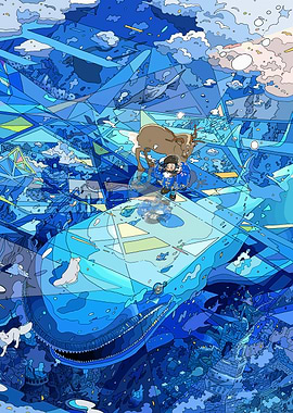 Arctic Adventure: Whale, Reindeer, and Child