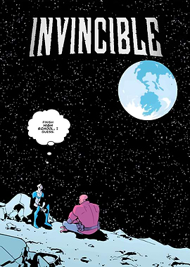 Invincible Comic Book Scene in Space