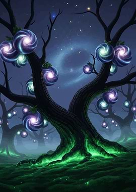 Enchanted Forest with Galaxy Fruit