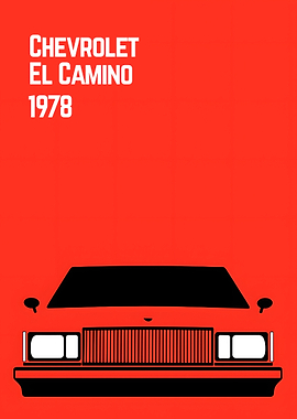 Chevrolet El Camino 1978 Minimalist Art