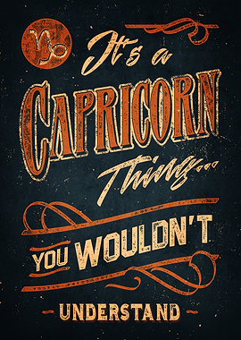 Capricorn Thing You Wouldn't Understand