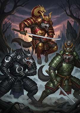 Samurai Wolf Warriors