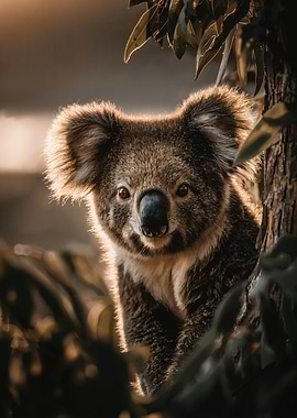 Koala in natural habitat