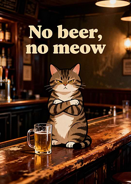 No beer, no meow: Grumpy cat