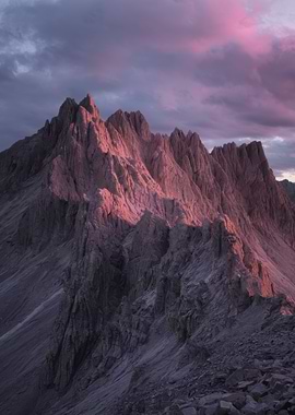 Mountain Peaks at Sunset