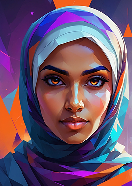 Portrait of a Woman in Hijab