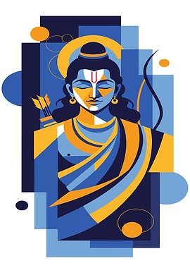 Lord Rama Abstract Art