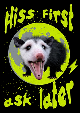 Hiss First Ask Later Opossum