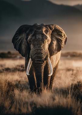 Elephant in Golden Light