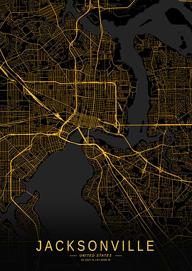 Golden Jacksonville City Map