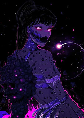 Ethereal Zombie Woman in Space