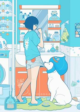 Dragon Quest Bathroom Scene