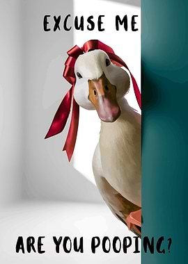 Duck with Bow: Excuse Me?