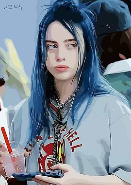 Billie Eilish Digital Art Portrait