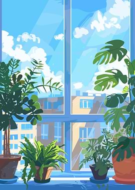 Indoor Plants by the Window