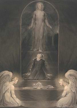 Angels and Apparition Watercolor Painting