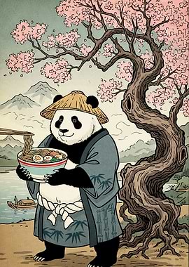 Panda Ramen Cherry Blossoms