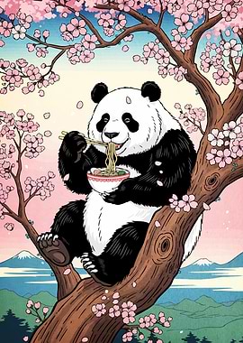 Panda ramen cherry tree