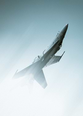 Fighter Jet Ascending into the Sky