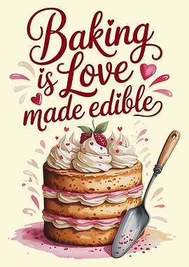 Baking is Love Made Edible Cake