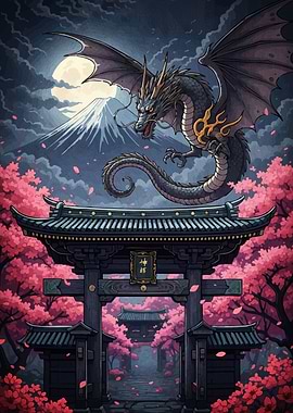 Japanese Dragon Torii Gate