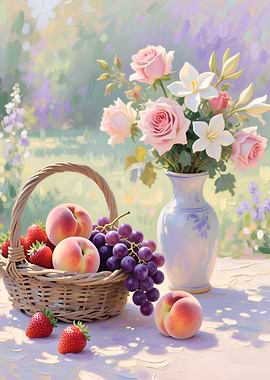 Still Life with Flowers and Fruit